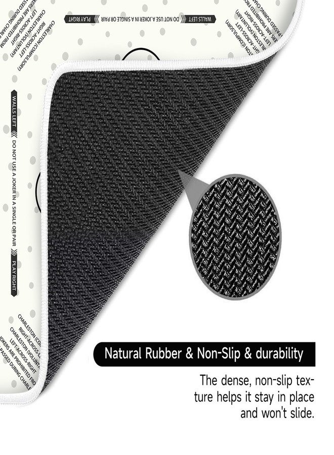 Deyimmei Neoprene Mahjong Mat for Table 31.5"x31.5" - Non-Slip, Noise Reduction Cover with Storage Pockets, American Rules & Crease-Free Rolled Shipping (Polka Dot Play) - Image 4